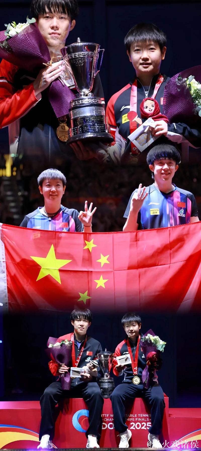 晚上还有赛事,王楚钦与孙颖莎在比赛暂停时讨论战术。 晚上还有赛事,王楚钦与孙颖莎在比赛暂停时讨论战术。